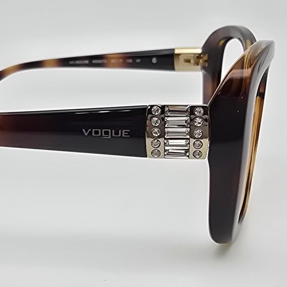 Vogue VO2943-SB W656/T5 Tortoise Rhinestone Sunglasses Frame w/ Case 55-17-135 - Picture 9 of 16